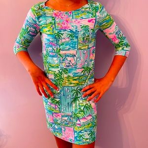 Lilly Pulitzer shift dress golf print